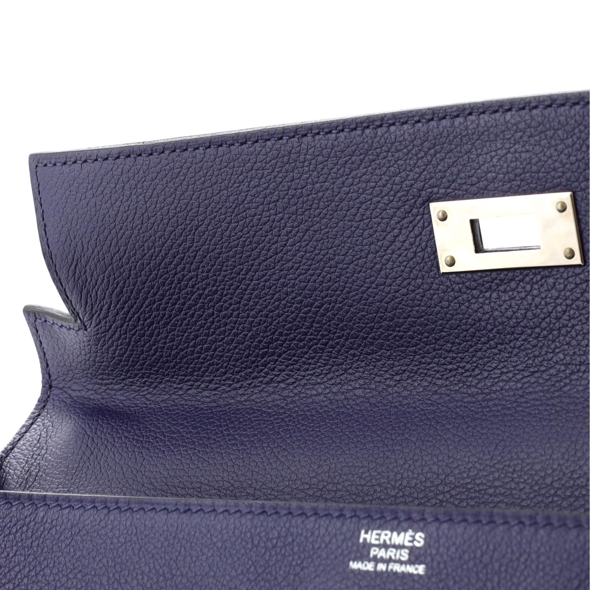 Hermes Kelly Handbag Verso Evercolor with Palladium Hardware 32 4