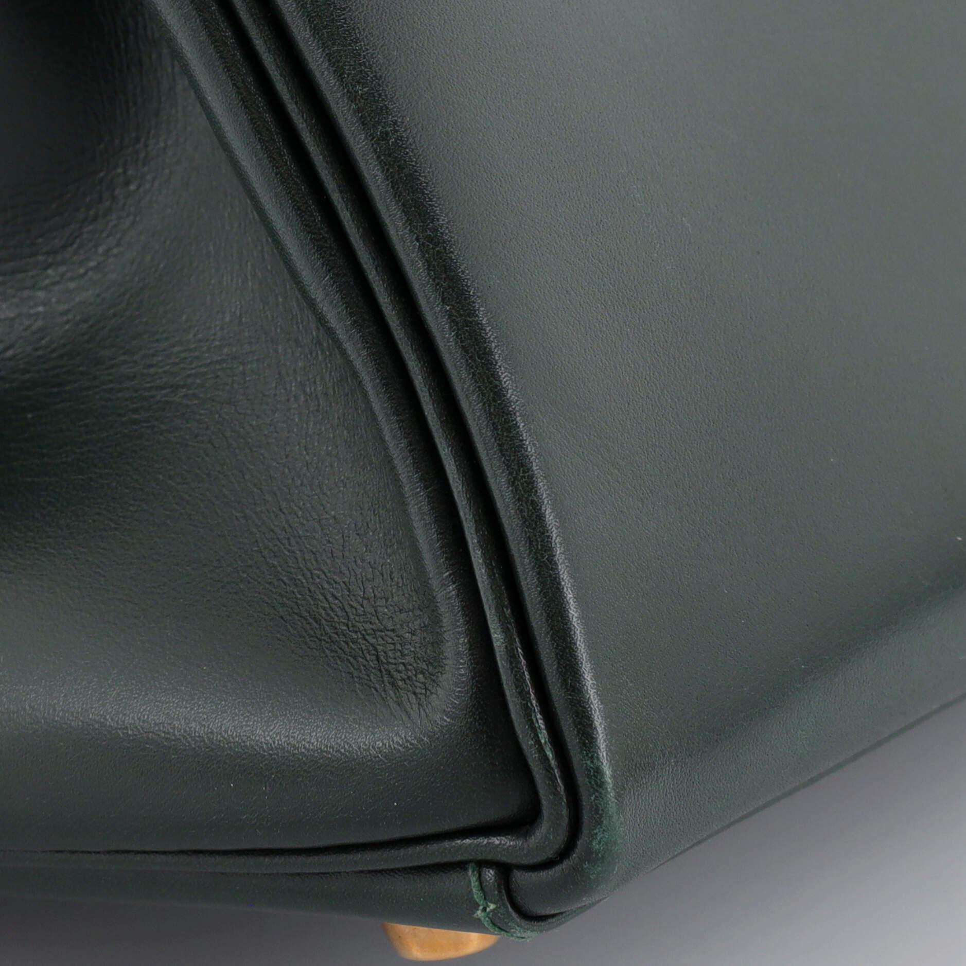 Hermes Kelly Handbag Vert Anglais Box Calf with Gold Hardware 35 9