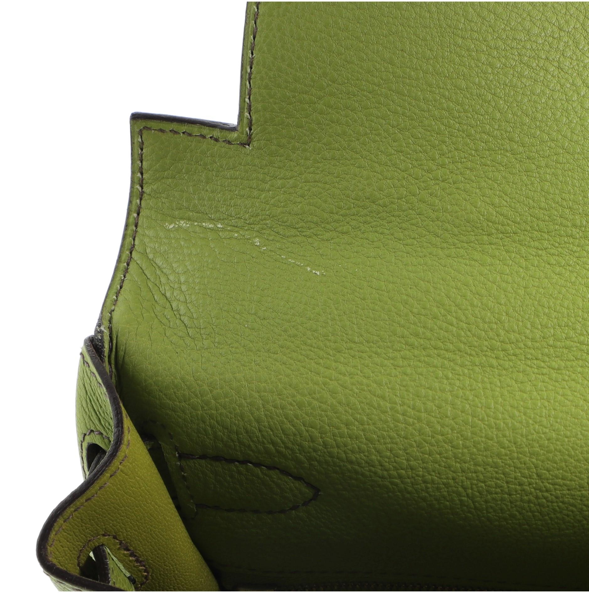 Hermes Kelly Handbag Vert Anis Togo with Gold Hardware 28 4