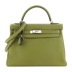 Hermes Kelly 25, Dark Green Vert Cypress Swift Leather with Gold Hardware,  Z Stamp, 2021 Z Stamp, Preowned in Box WA001 - Julia Rose Boston