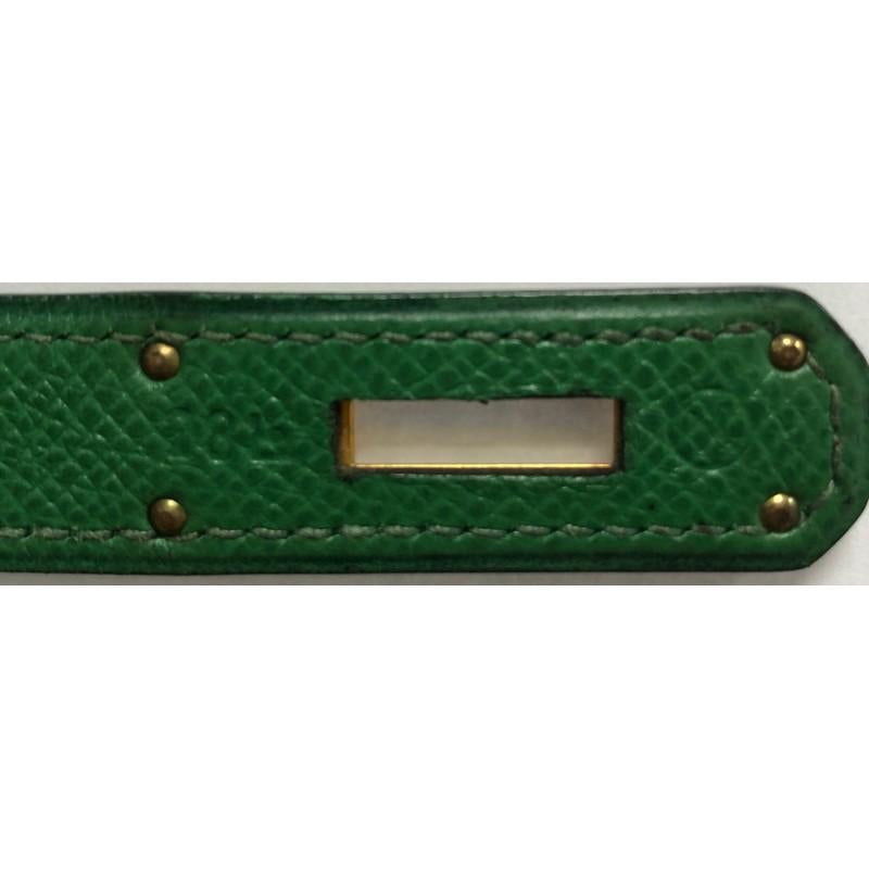 Hermes Kelly Handbag Vert Clair Courchevel with Gold Hardware 32 5