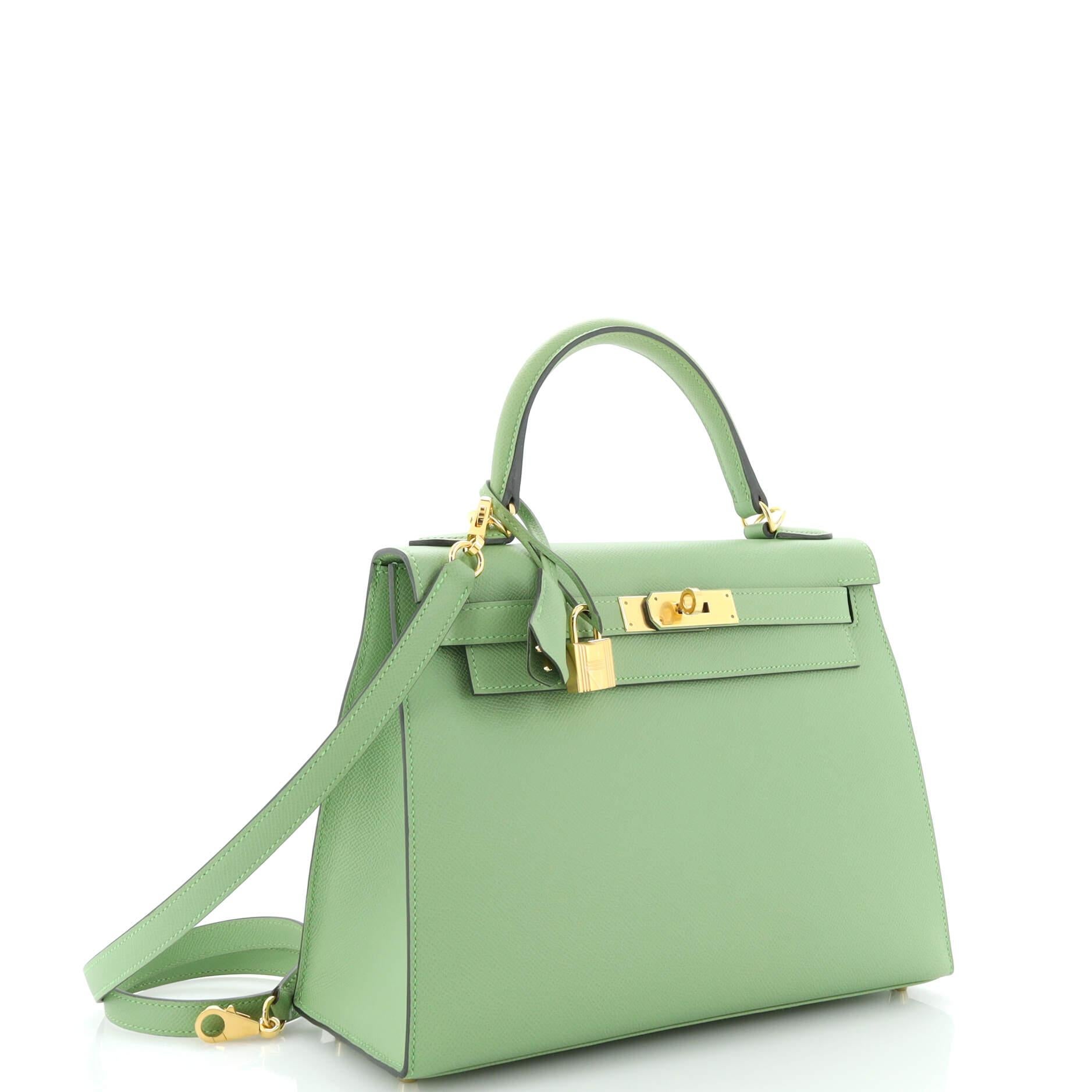 hermes kelly vert criquet