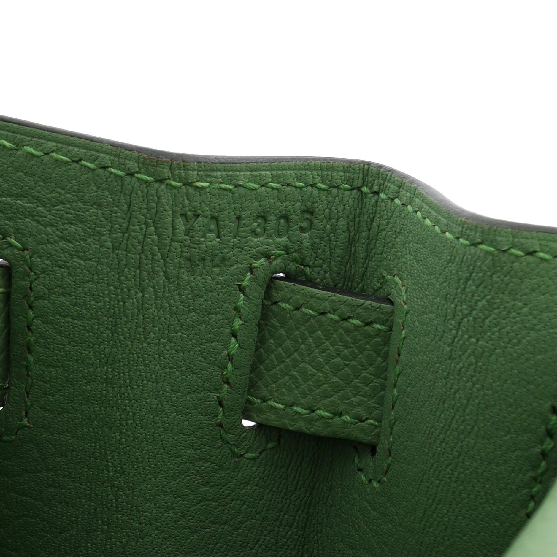 Hermes Kelly Handbag Vert Criquet Epsom with Gold Hardware 28 2