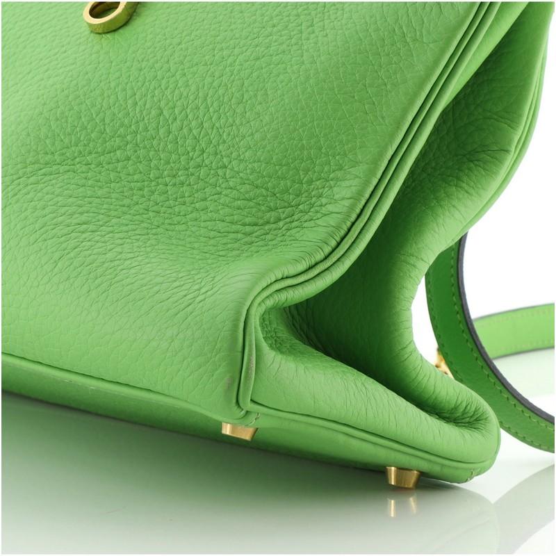 Hermes Kelly Handbag Vert Cru Clemence with Gold Hardware 32 2