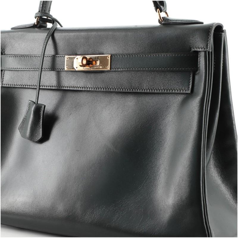 Hermes Kelly Handbag Vert Foncé Box Calf with Gold Hardware 32 1