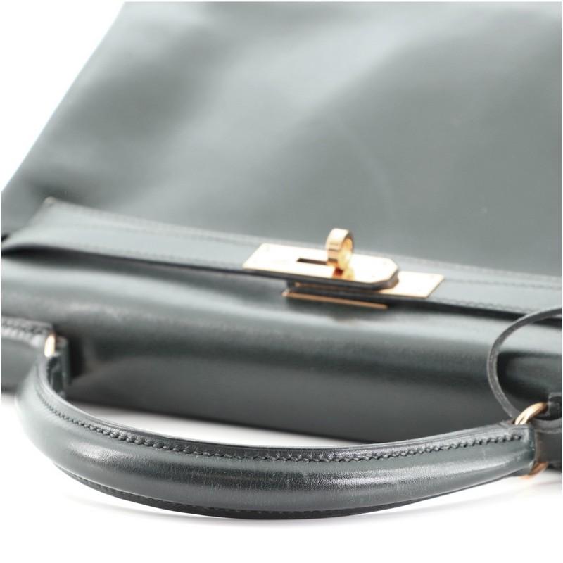 Hermes Kelly Handbag Vert Foncé Box Calf with Gold Hardware 32 3