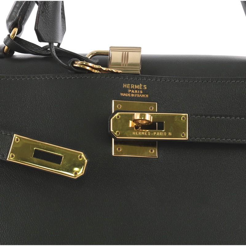 Hermes Kelly Handbag Vert Fonce Gulliver with Gold Hardware 32 2
