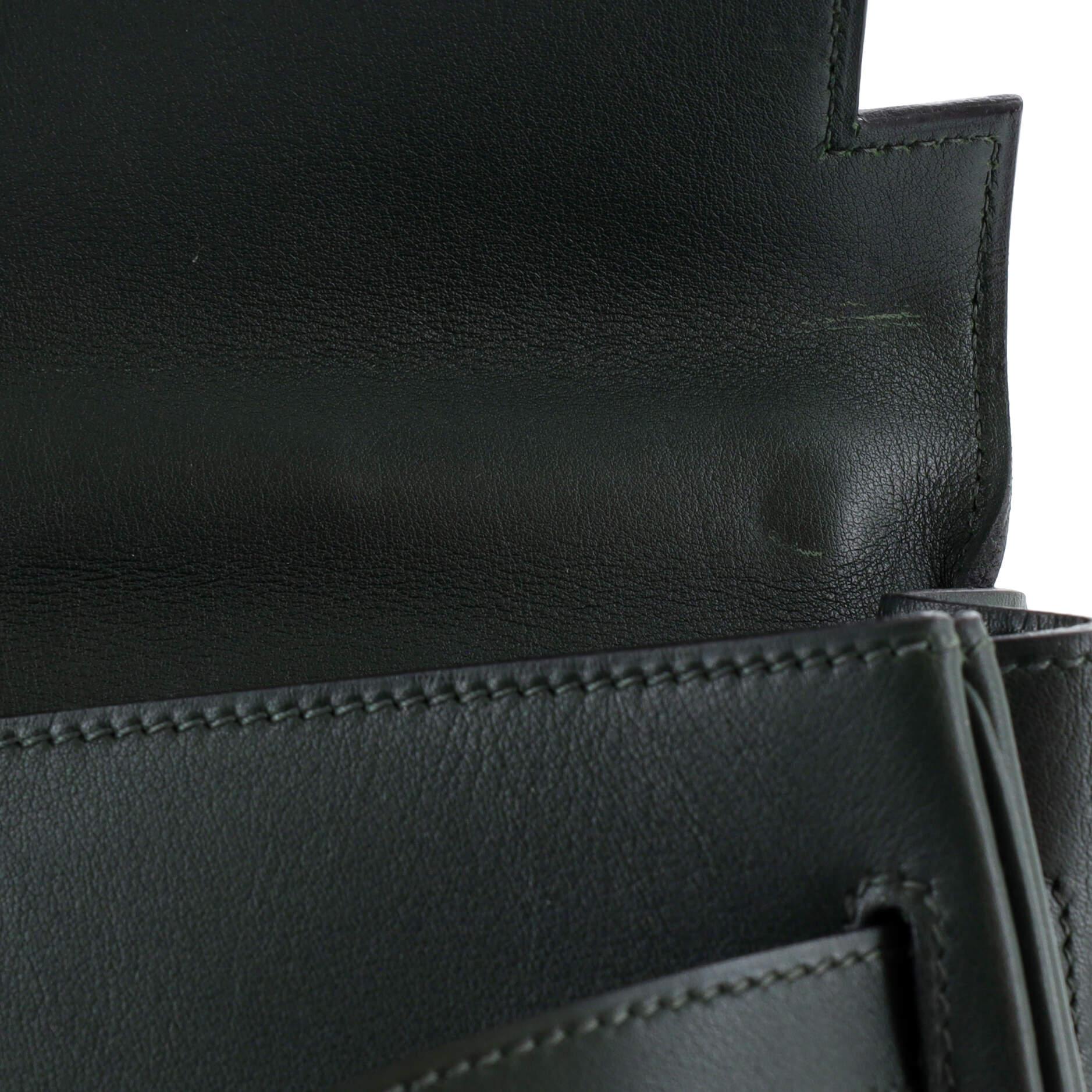 Hermes Kelly Handbag Vert Foncé Gulliver with Gold Hardware 35 For Sale 5