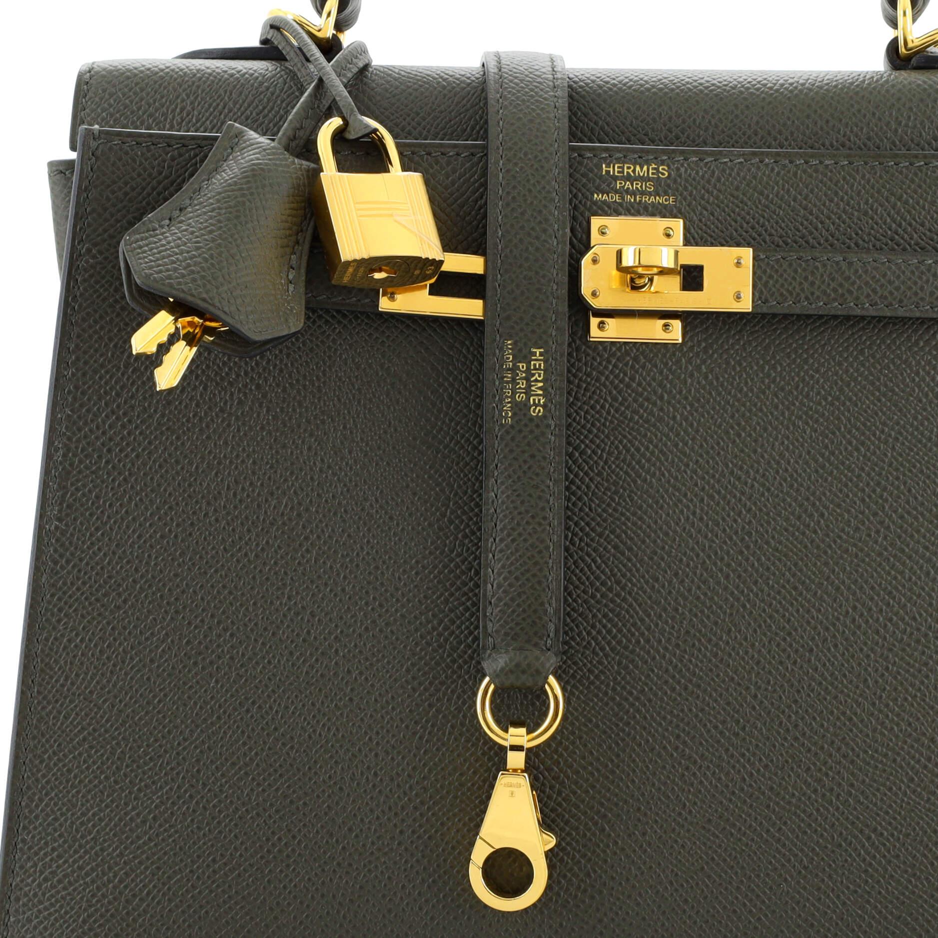 Hermes Kelly Handbag Vert Maquis Epsom with Gold Hardware 25 2