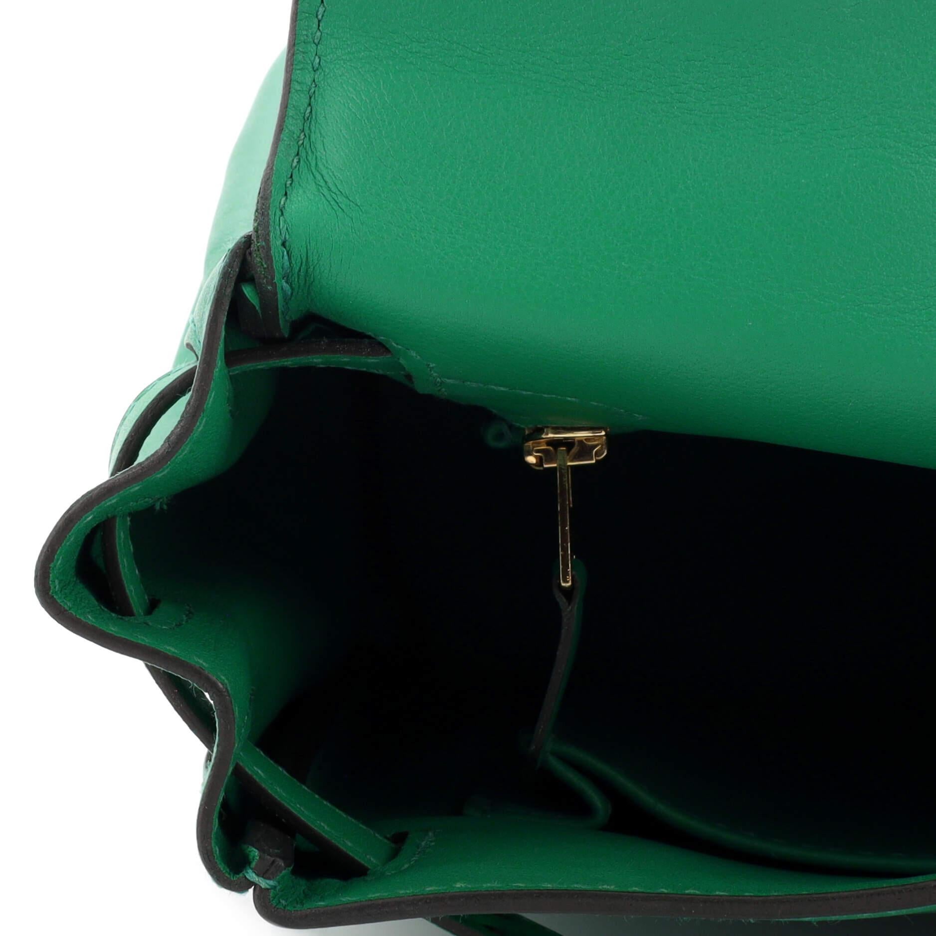 Hermes Kelly Handbag Vert Vertigo Swift with Gold Hardware 25 8