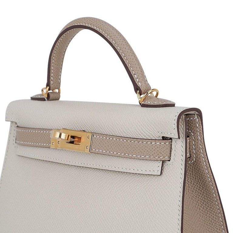 Hermes Kelly 20 Mini Sellier Bag Craie Epsom Leather Gold Hardware New –  Mightychic