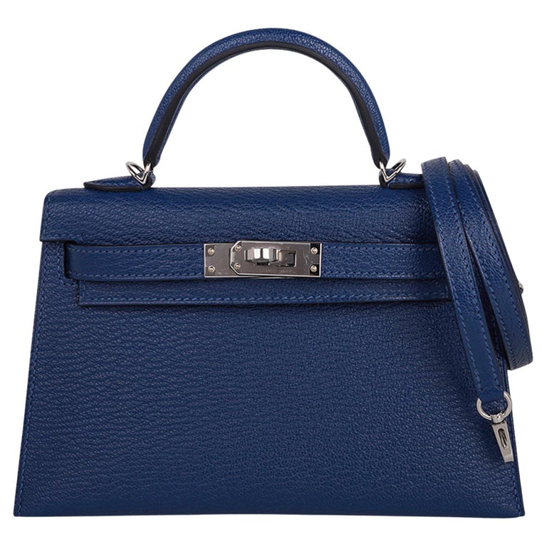 Hermes Kelly Verso 20 Sellier Mini Bag Deep Bleu / Bleu Izmir Epsom ...