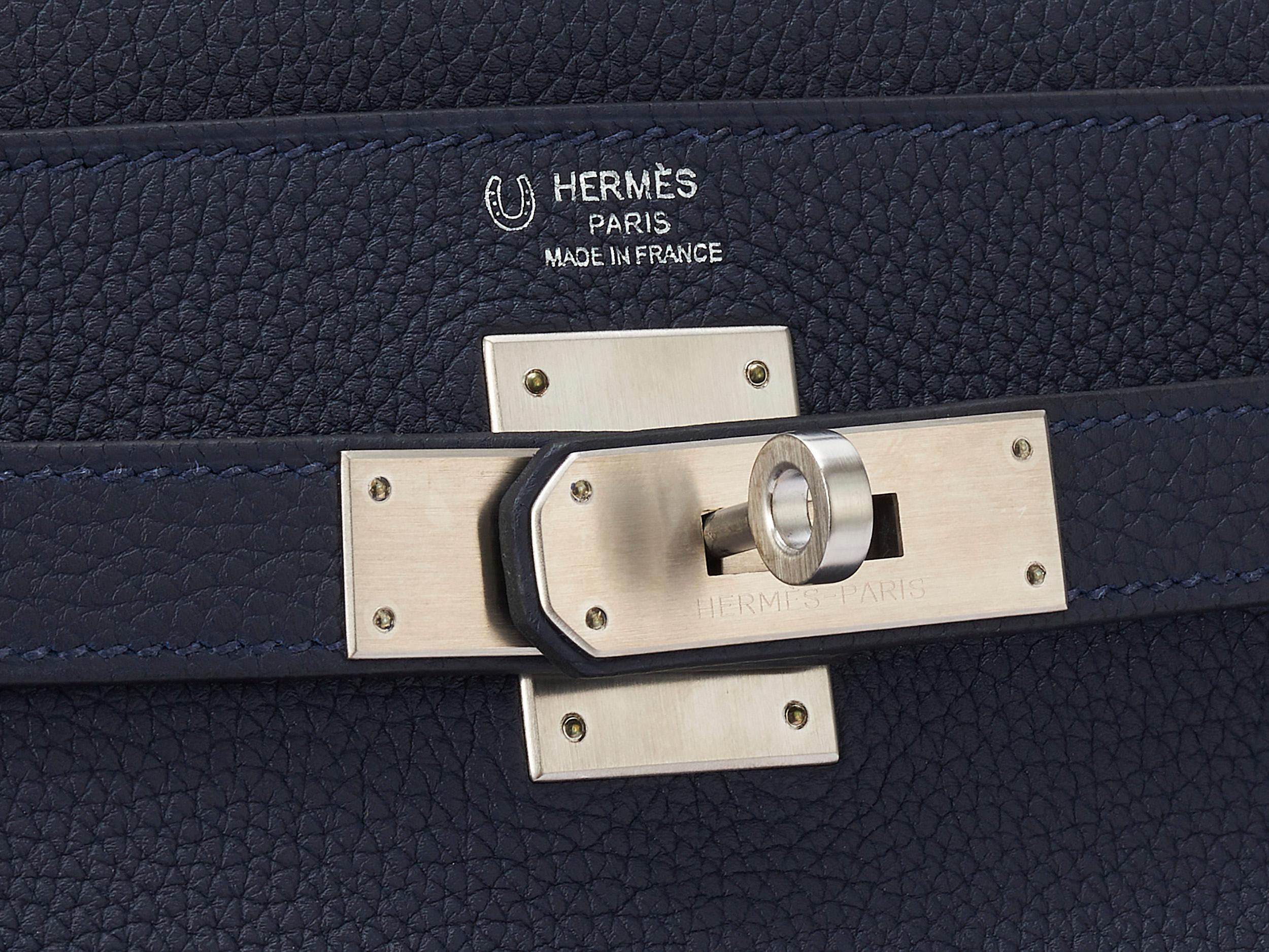 Hermès Kelly HSS 28 Bleu Nuit Togo Hardware Palladio spazzolato In condizioni ottime in vendita a Berlin, DE