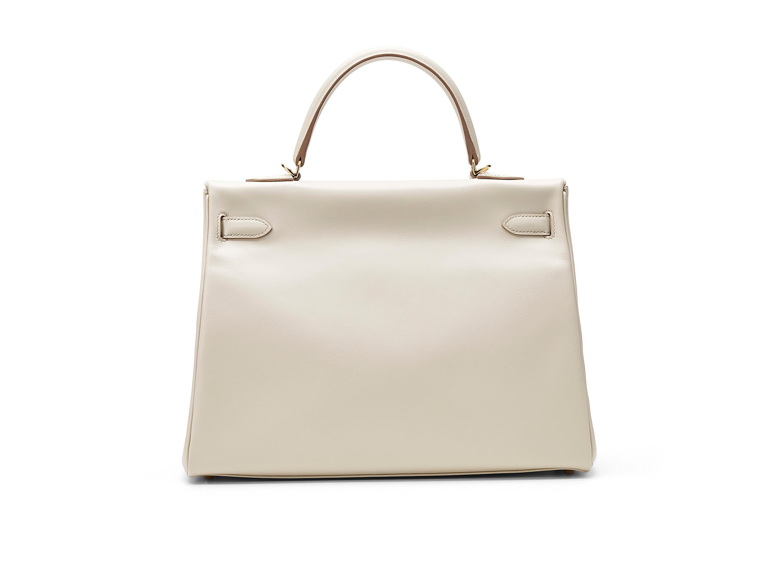 Hermès Kelly HSS 35 Beton Swift champagner Hardware Beige en venta