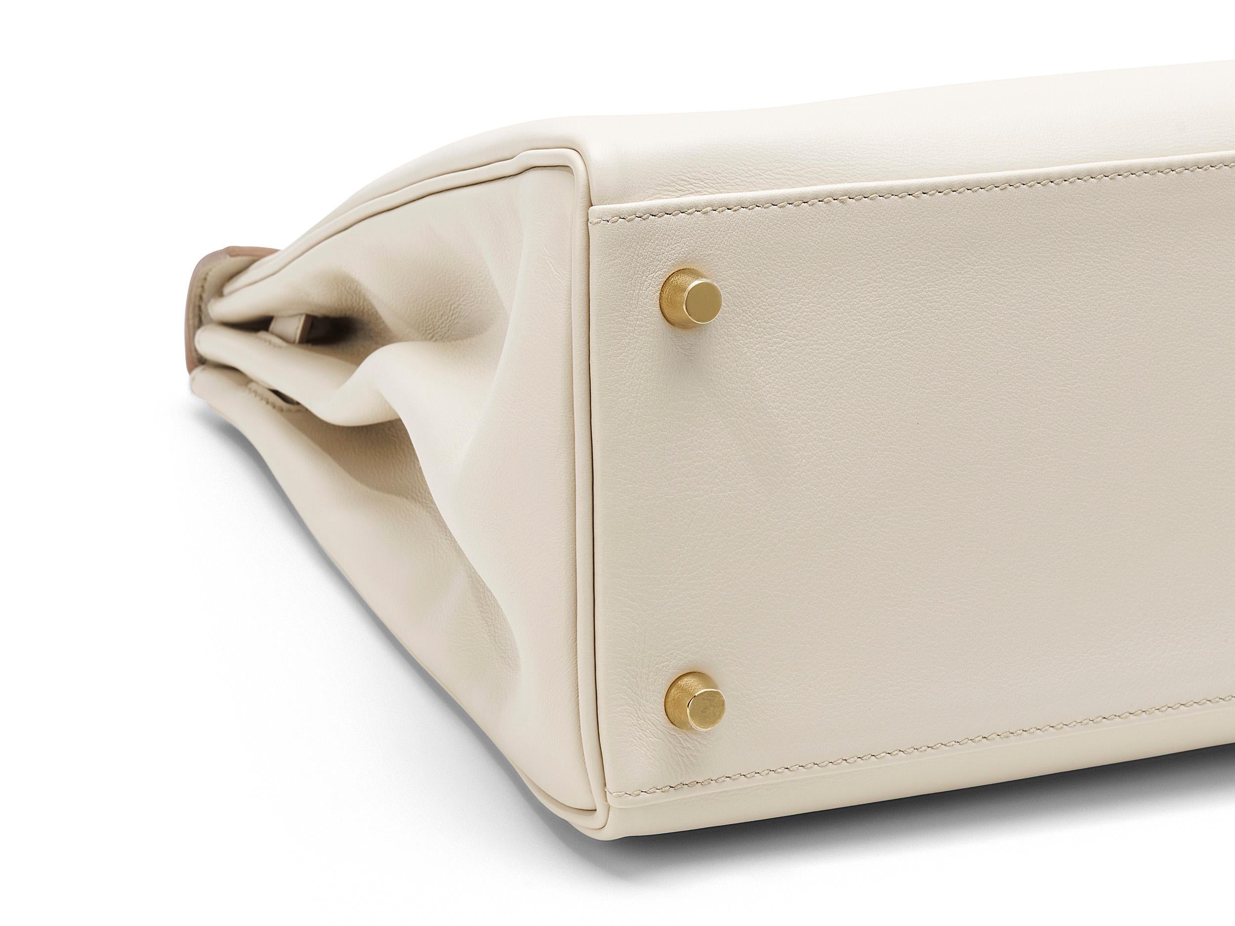 Femenino o masculino Hermès Kelly HSS 35 Beton Swift champagner Hardware en venta