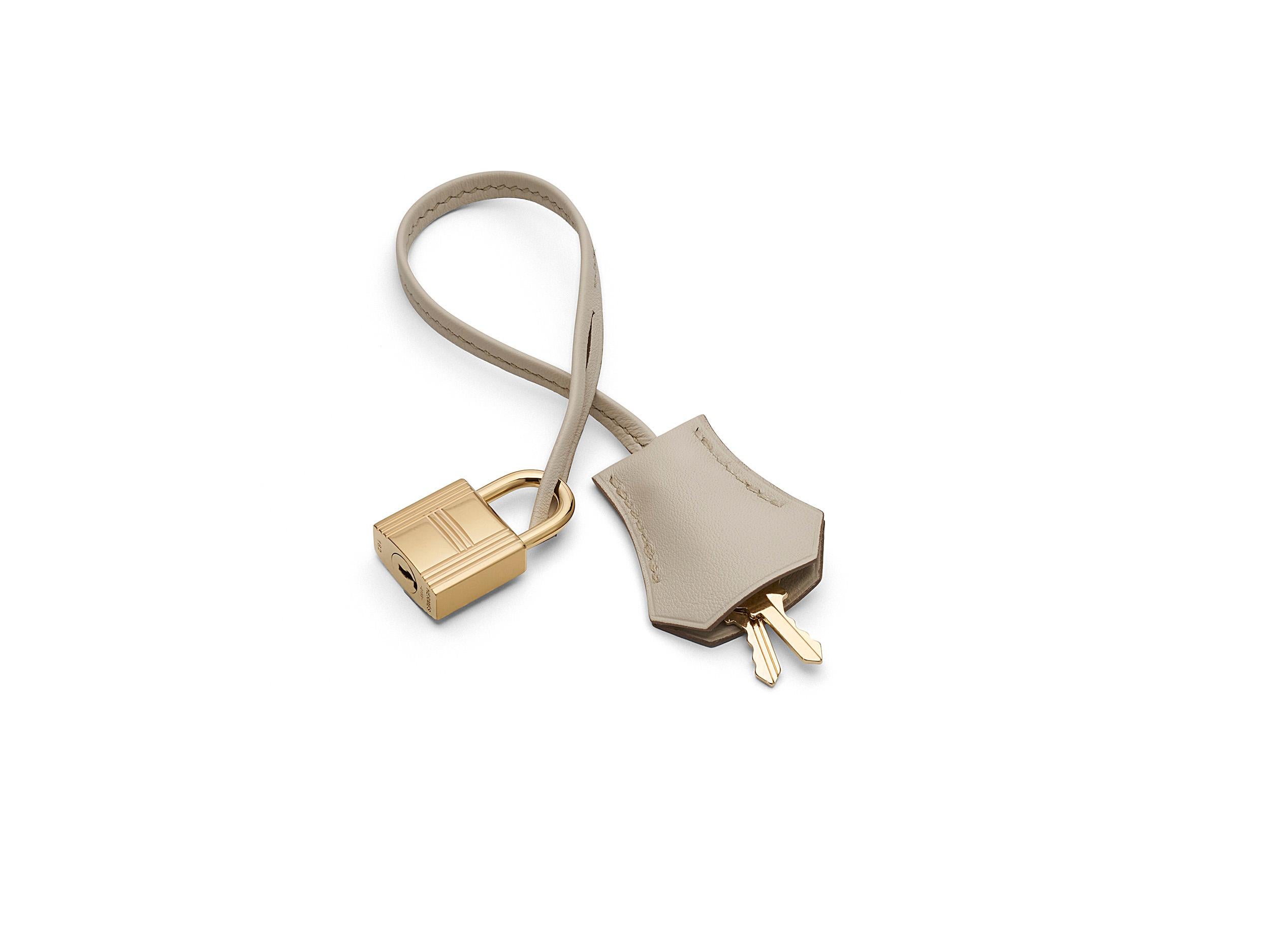 Hermès Kelly HSS 35 Beton Swift champagner Hardware en venta 3