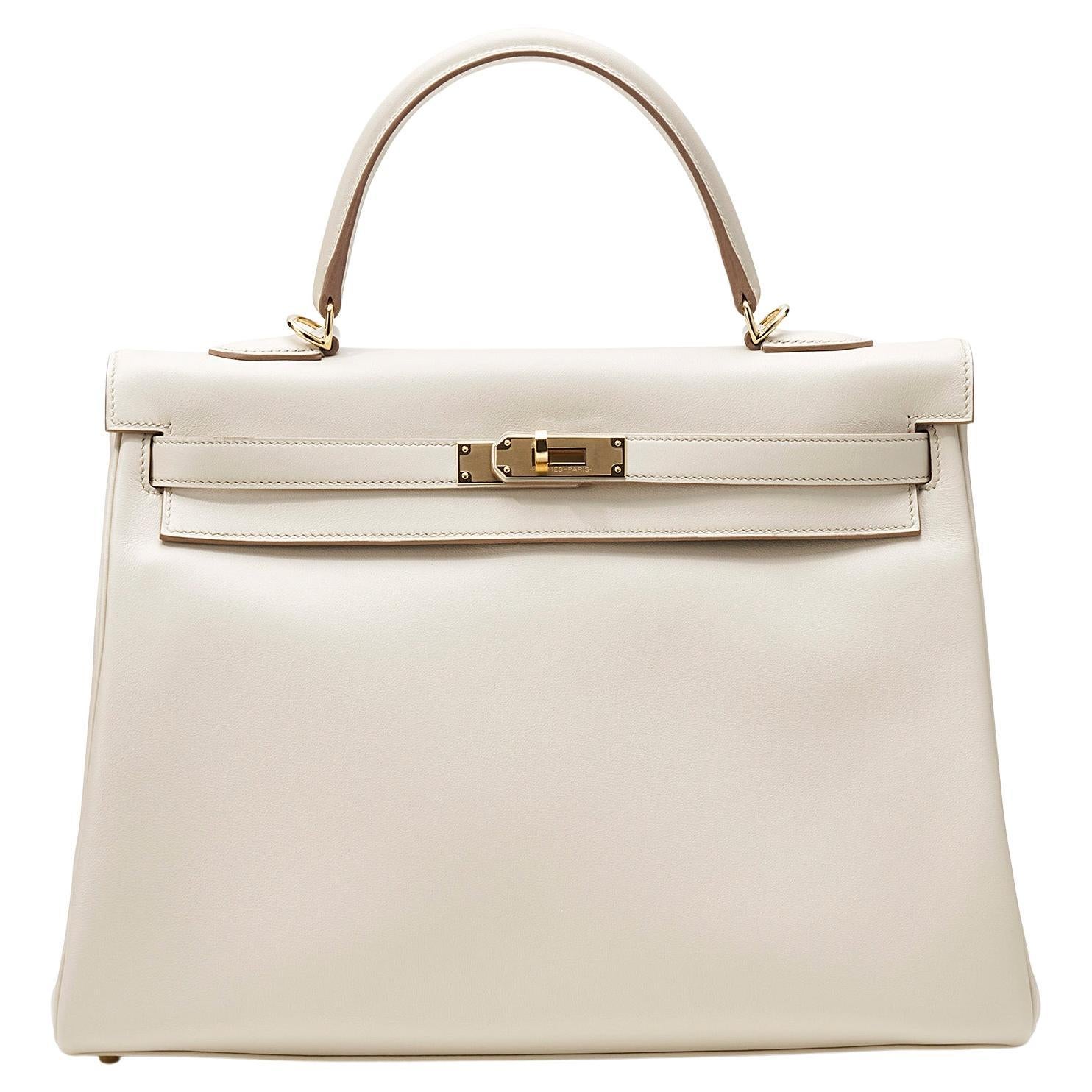 Hermès Kelly HSS 35 Beton Swift champagner Hardware
