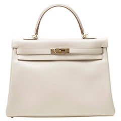 Hermès Kelly HSS 35 Beton Swift champagner Hardware