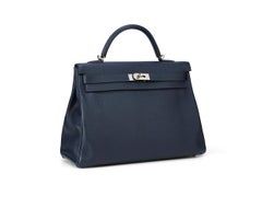 Hermès Kelly HSS 40 Bleu Nuit Taurillon Clemence Palladium Hardware