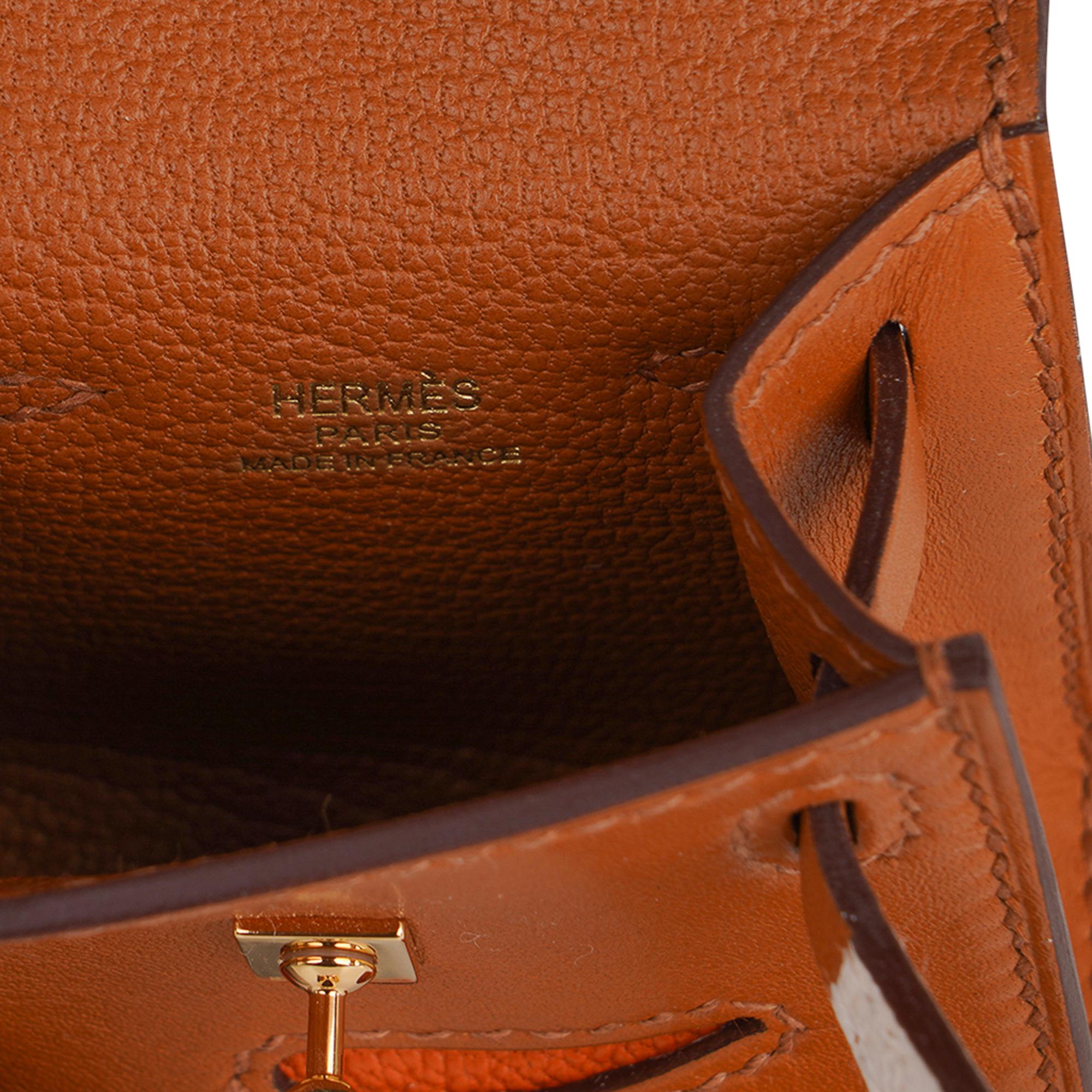 Hermes Kelly Idole Mini Quelle Bag Charm Sable Gold Hardware New en vente 7