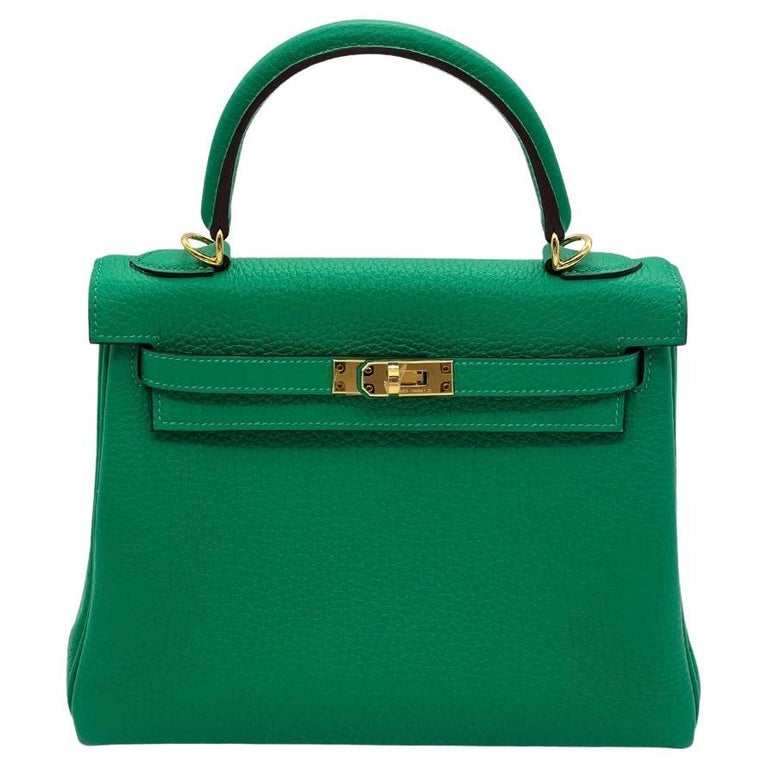 Hermès Kelly II Retourne 25cm Vert Bosphore Togo Handbag at 1stDibs  vert  bosphore kelly, kelly 25 vert bosphore, hermes kelly vert bosphore