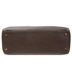 HERMES Kelly II 35 Bag in Brown Grained Leather
