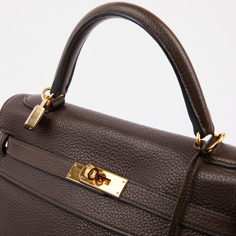 HERMES Kelly II in Brown Taurillon Clémence Leather 2