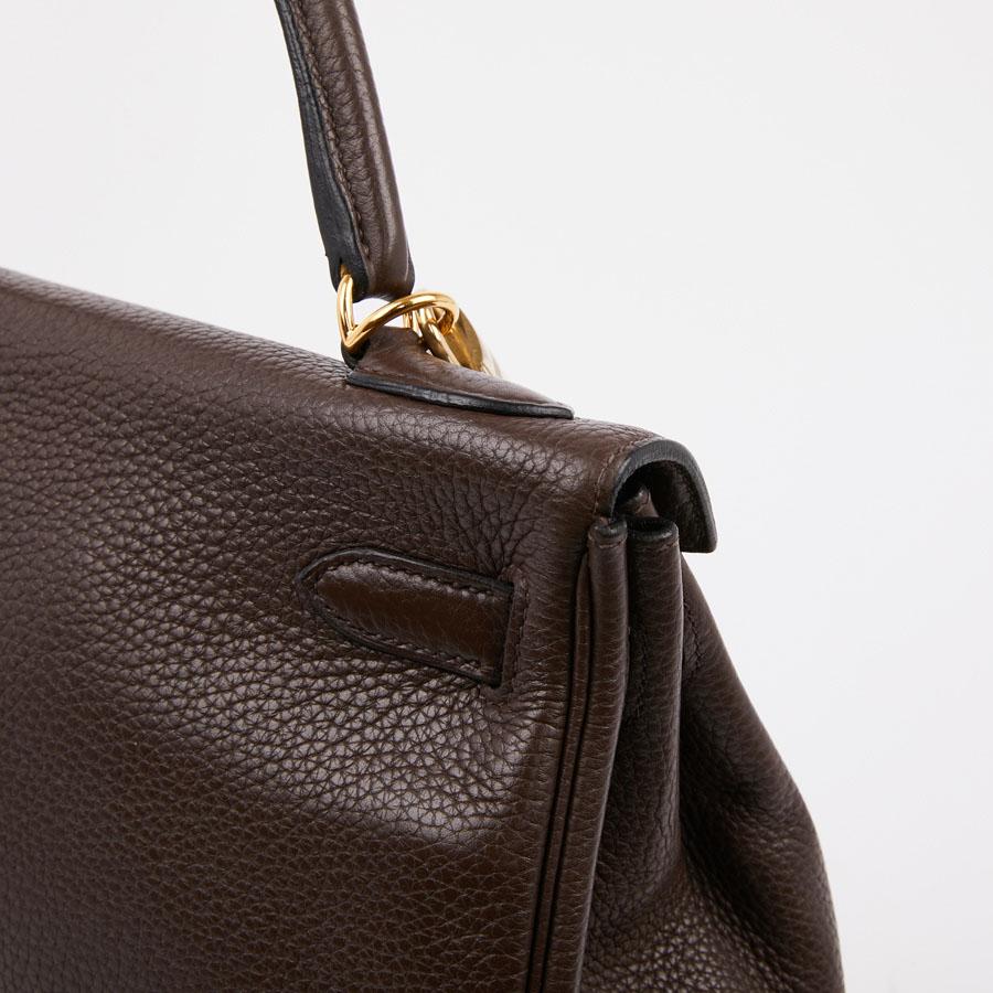HERMES Kelly II in Brown Taurillon Clémence Leather 4