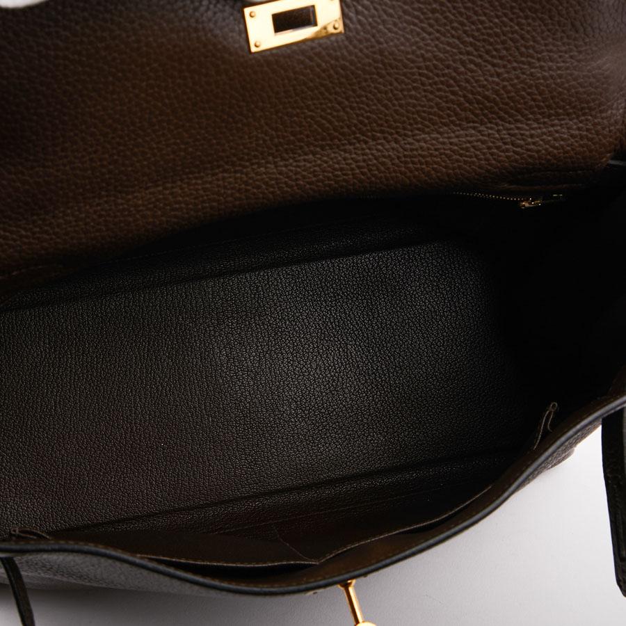 HERMES Kelly II in Brown Taurillon Clémence Leather 6