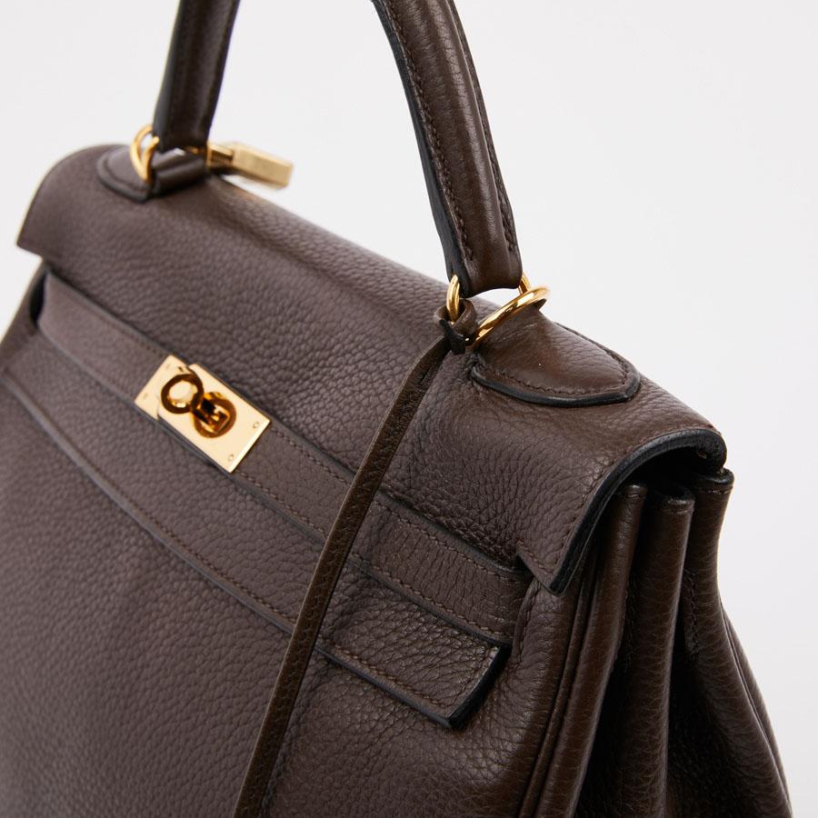 HERMES Kelly II in Brown Taurillon Clémence Leather 1