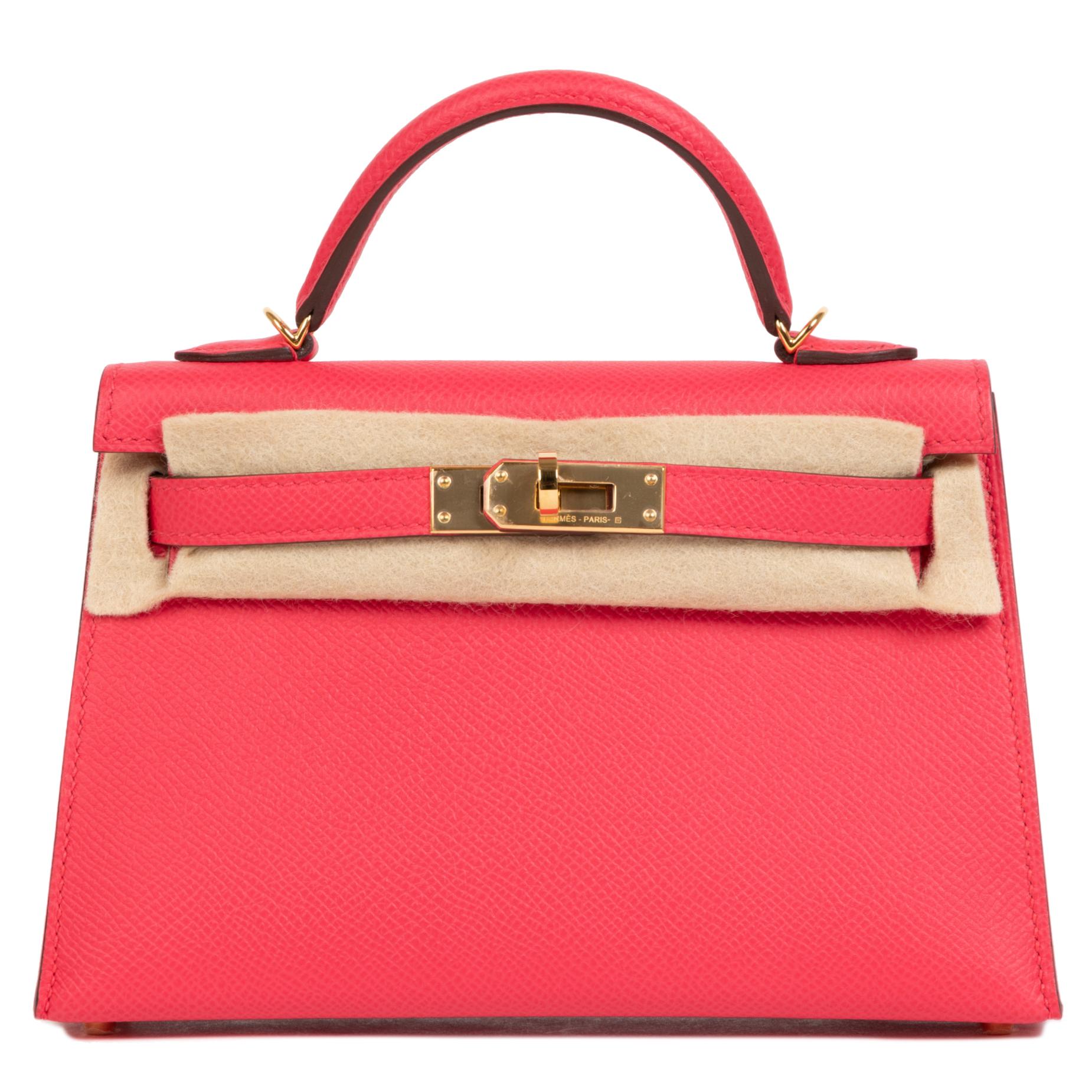 Hermès Kelly II Mini Epsom Rose Extreme GHW 1