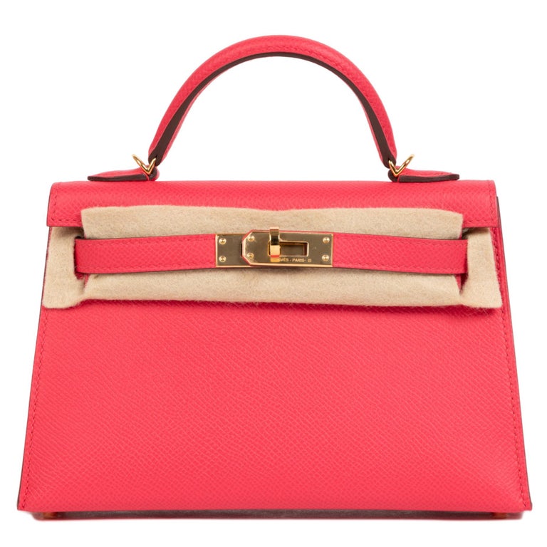 Hermès Kelly II 20 cm Mini Veau Epsom Rose Pink Extreme GHW Bag - Chelsea  Vintage Couture