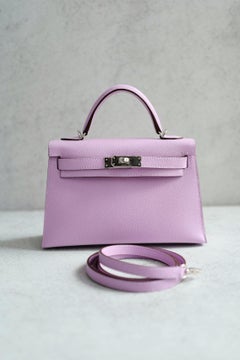 Hermès Kelly II Mini Sellier Guimauve Veau Epsom PHW Stamp K