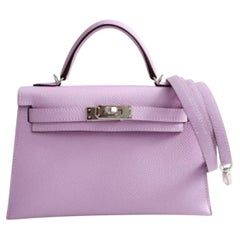 Hermès Kelly II Mini Sellier Guimauve Veau Epsom PHW Stamp K