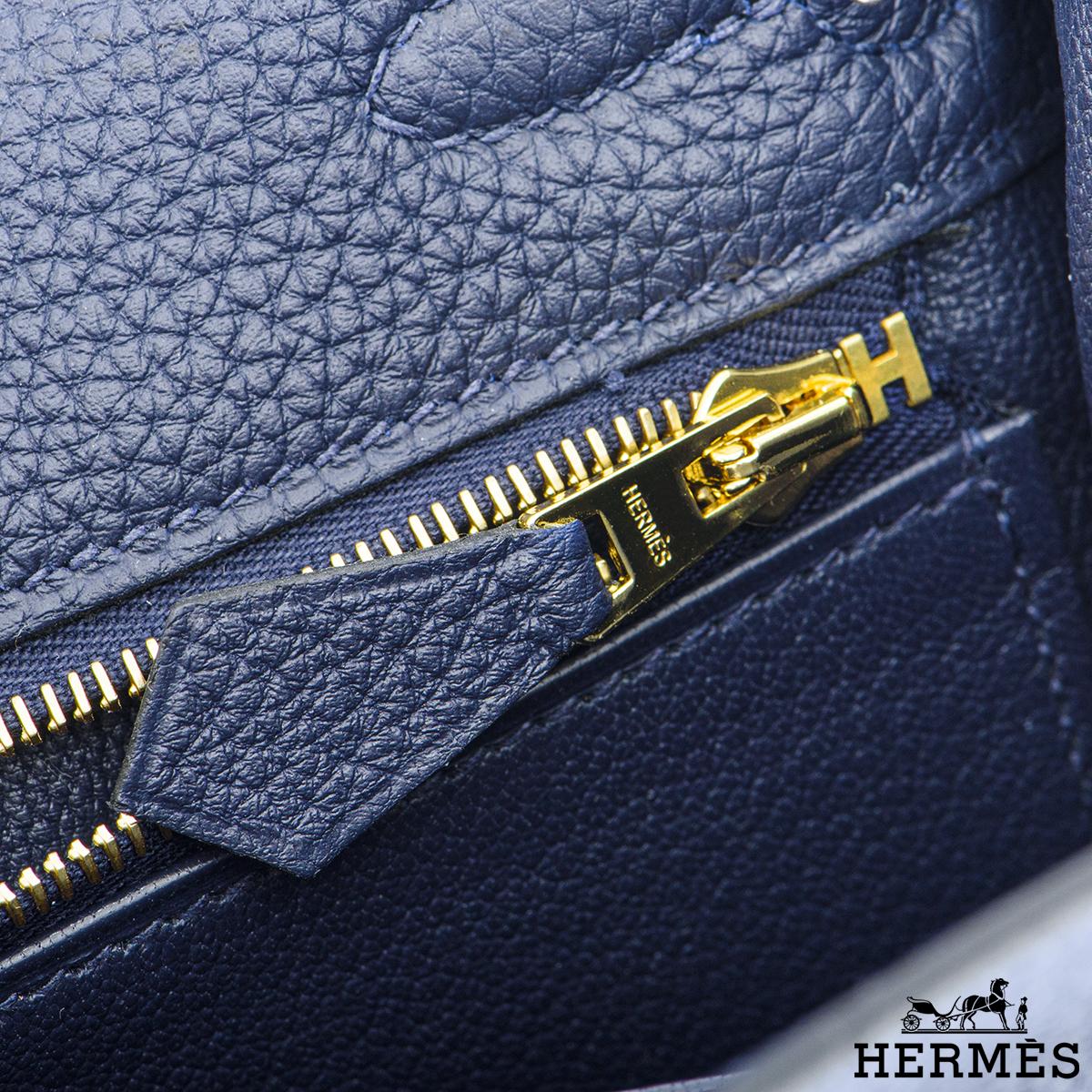 Women's Hermès Kelly II Retourne 25cm Blue Nuit Togo GHW Handbag