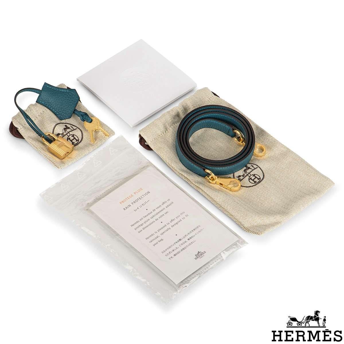 Hermès Kelly II Retourne 25cm Vert Bosphore Togo Handbag 1
