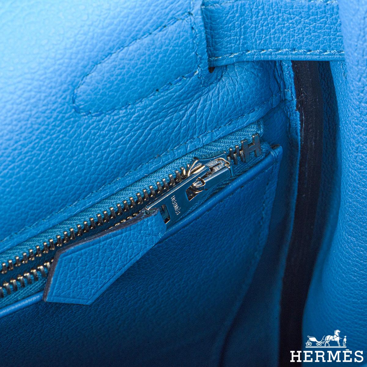 Women's Hermès Kelly II Retourne 28cm Bleu Frida Evercolour PHW Handbag