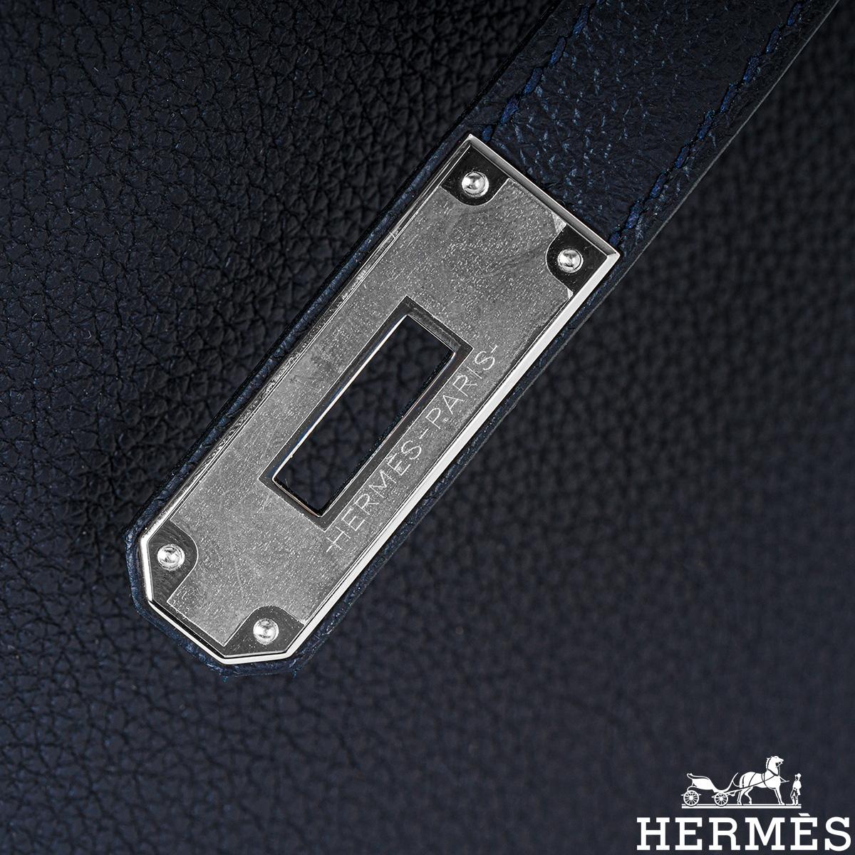 Hermès Kelly II Retourne 28cm Caban Veau Togo PHW For Sale 3