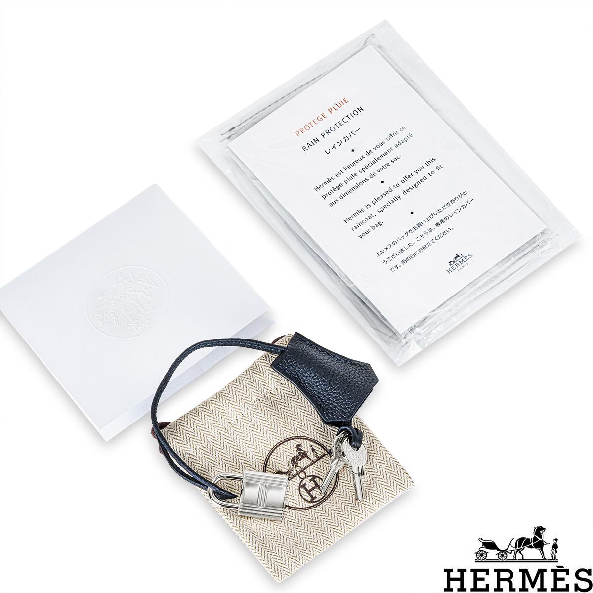 Hermès Kelly II Retourne 28cm Caban Veau Togo PHW For Sale 2