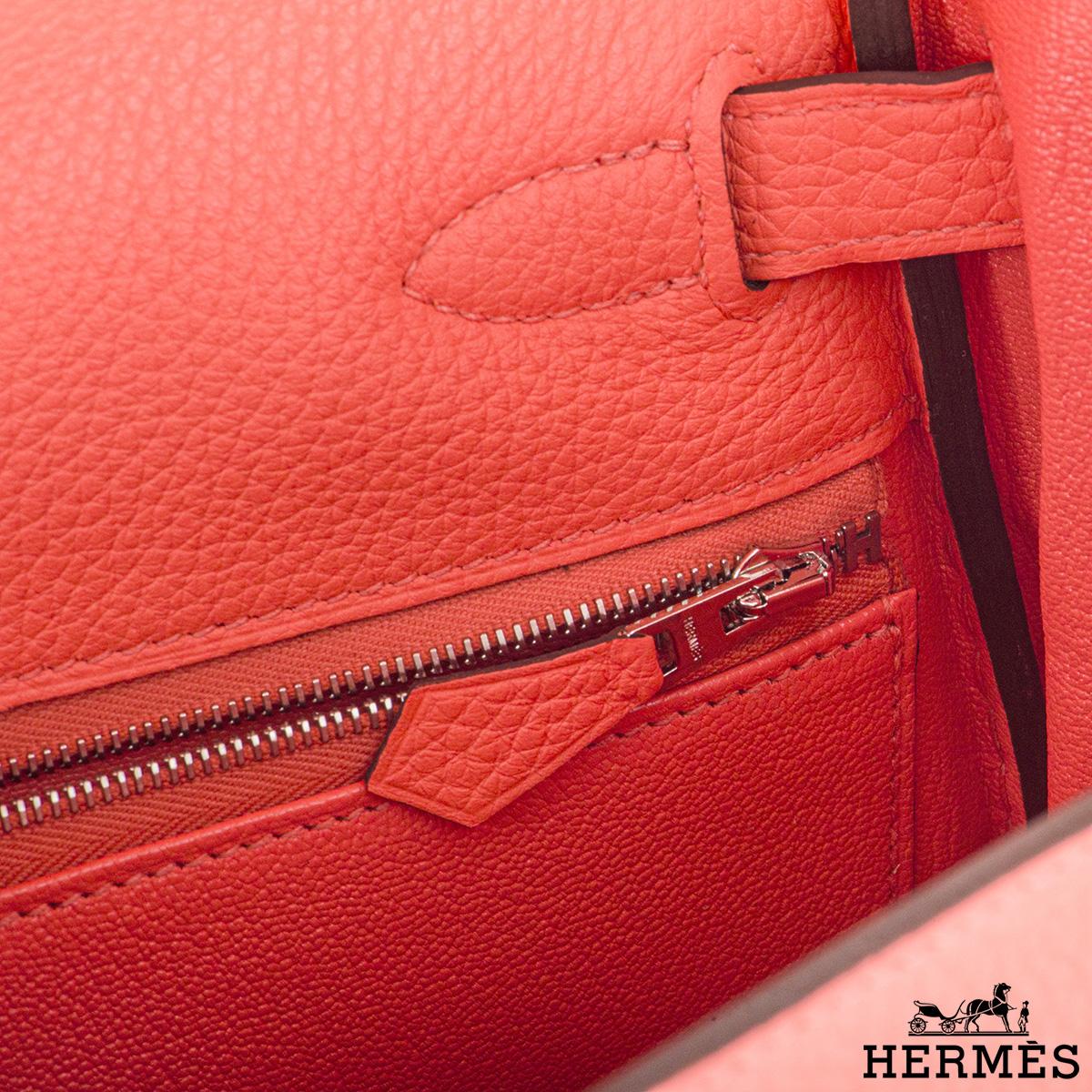 Women's Hermès Kelly II Retourne 28cm Rose Texas Clemence PHW Handbag