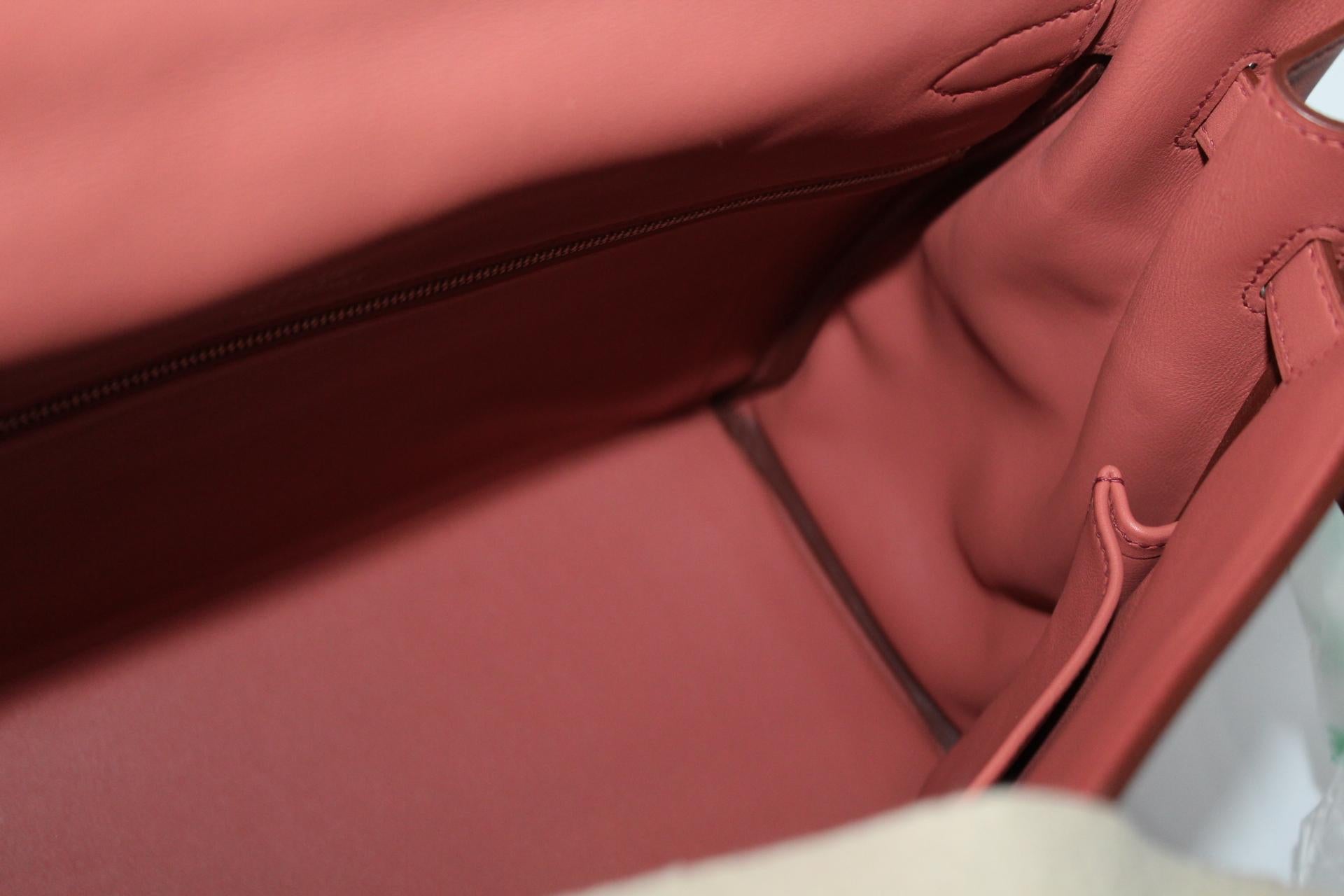 Hermes Kelly II Retourne 35 Ghillies Rosy / Rouge H Swift  3