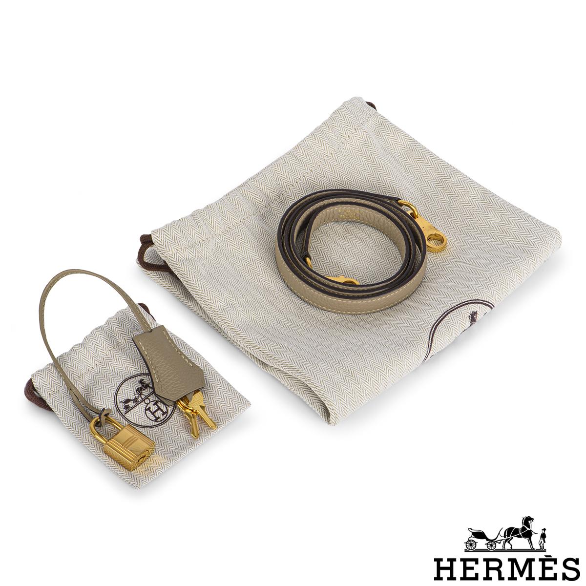 Hermès Kelly II Retourne 35cm Gris Tourterelle Veau Togo GHW 1