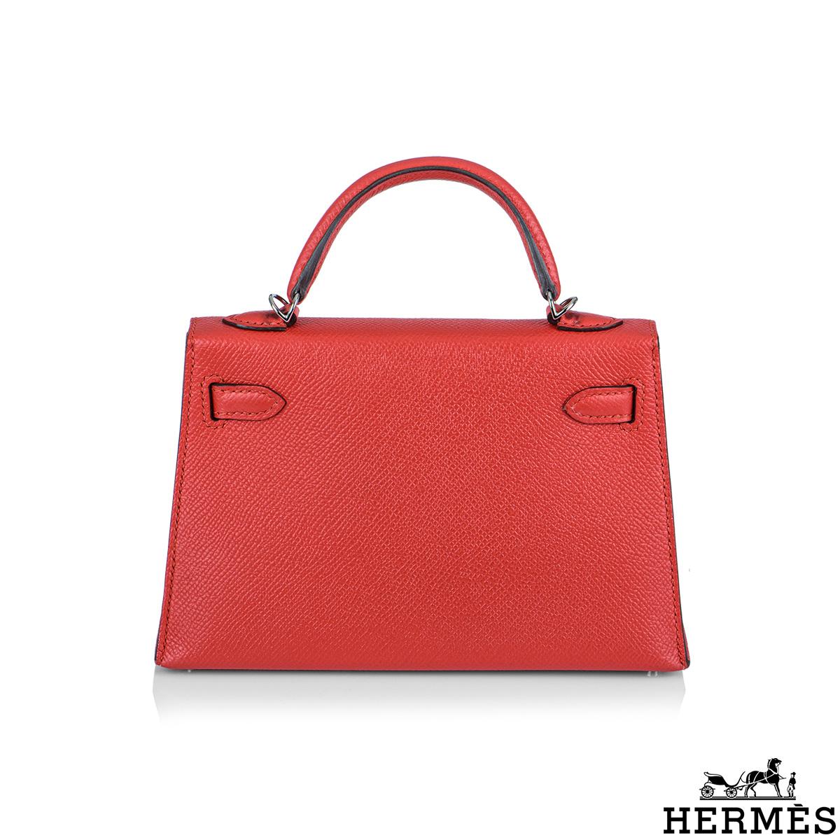 Red Hermès  Kelly II Sellier 20cm Epsom Rouge Tomate PHW