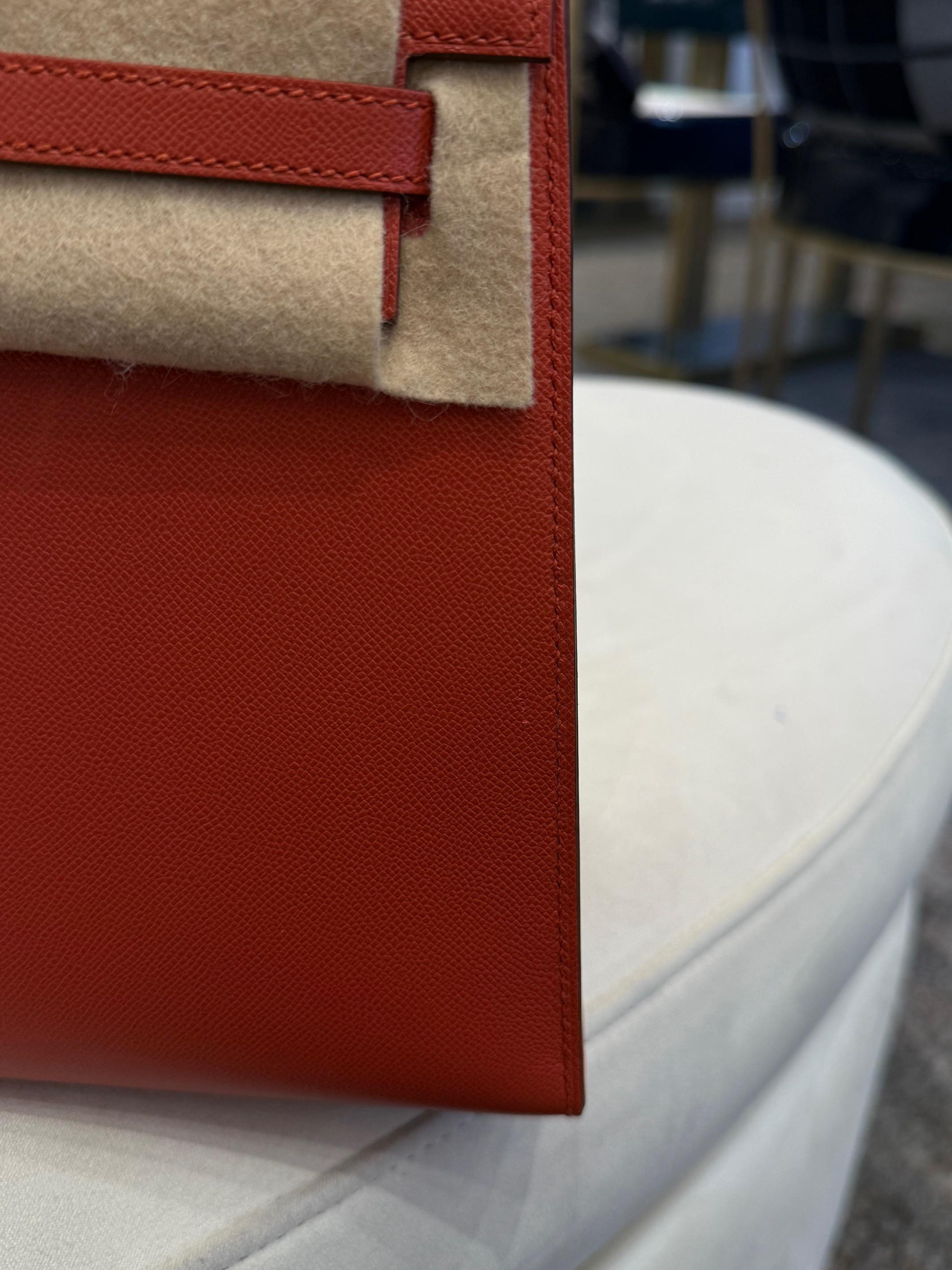Hermès Kelly II Sellier 25 Veau Madame 9M Sanguine Gold Hardware en vente 3