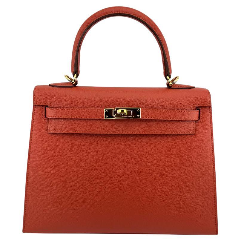 Hermès Kelly II Sellier 25 Veau Madame 9M Sanguine Gold Hardware