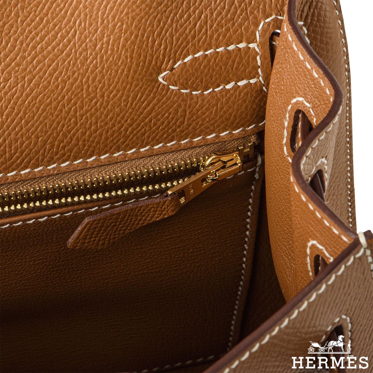 Brown Hermès Kelly II Sellier 25cm Gold Veau Epsom Kelly Bag