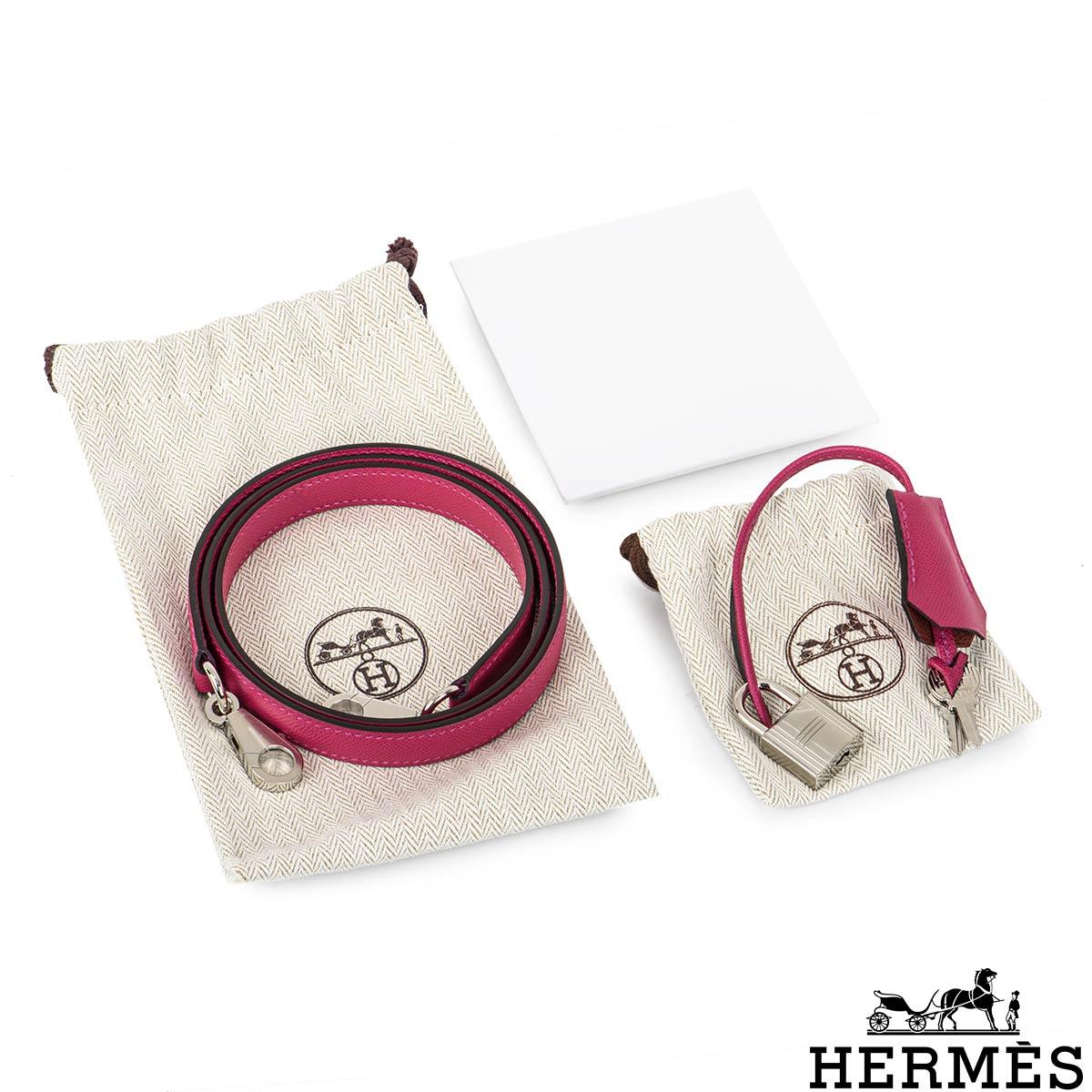 Hermés Kelly II Sellier 25cm Verso Rose Pourpre/Sienna Veau Madame PHW 2