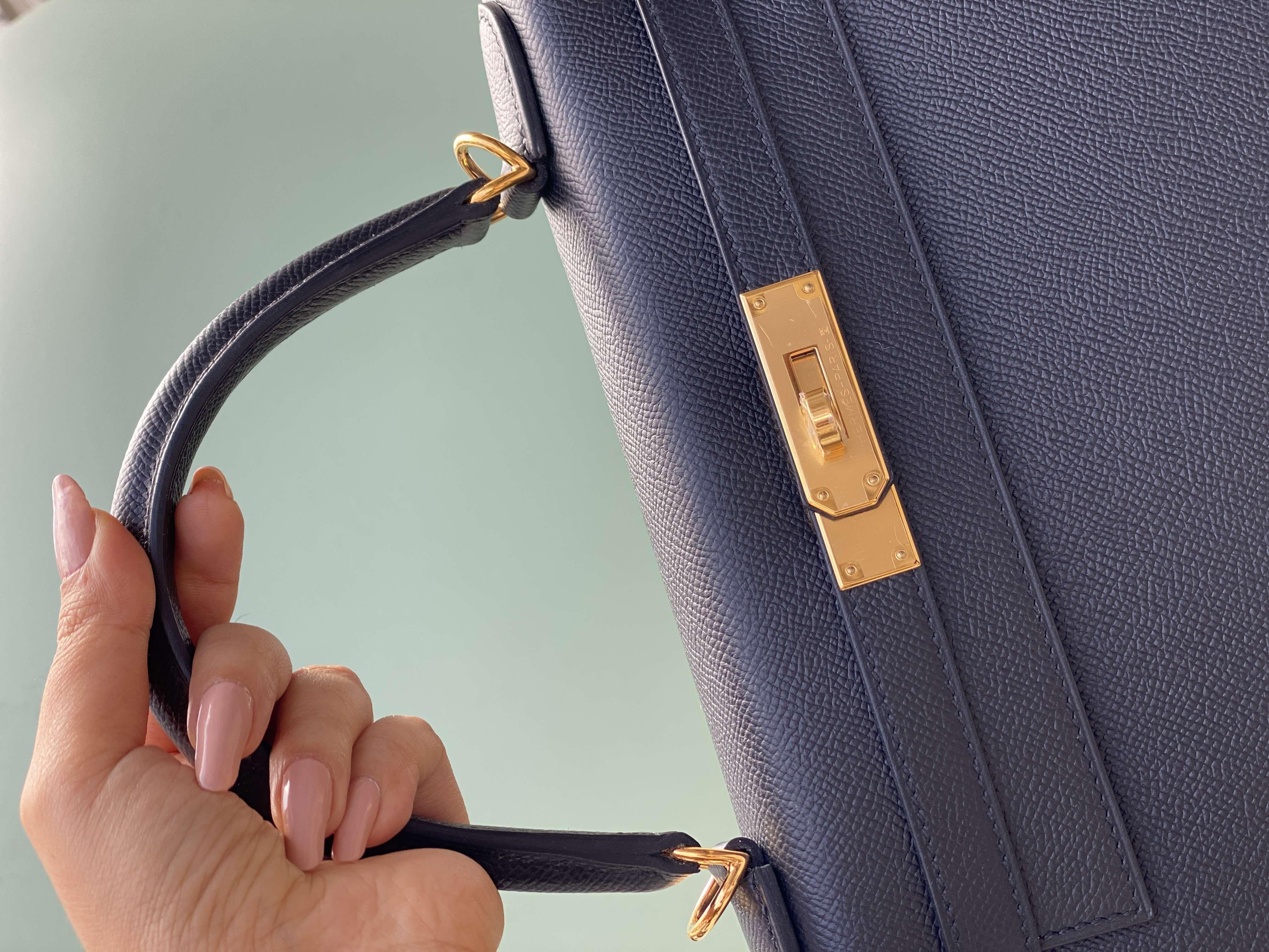 Hermès Kelly II Sellier 28 cm Noir Epsom GHW Handbag In New Condition In London, GB