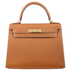 Hermès Kelly II Sellier 28cm Gold Epsom GHW