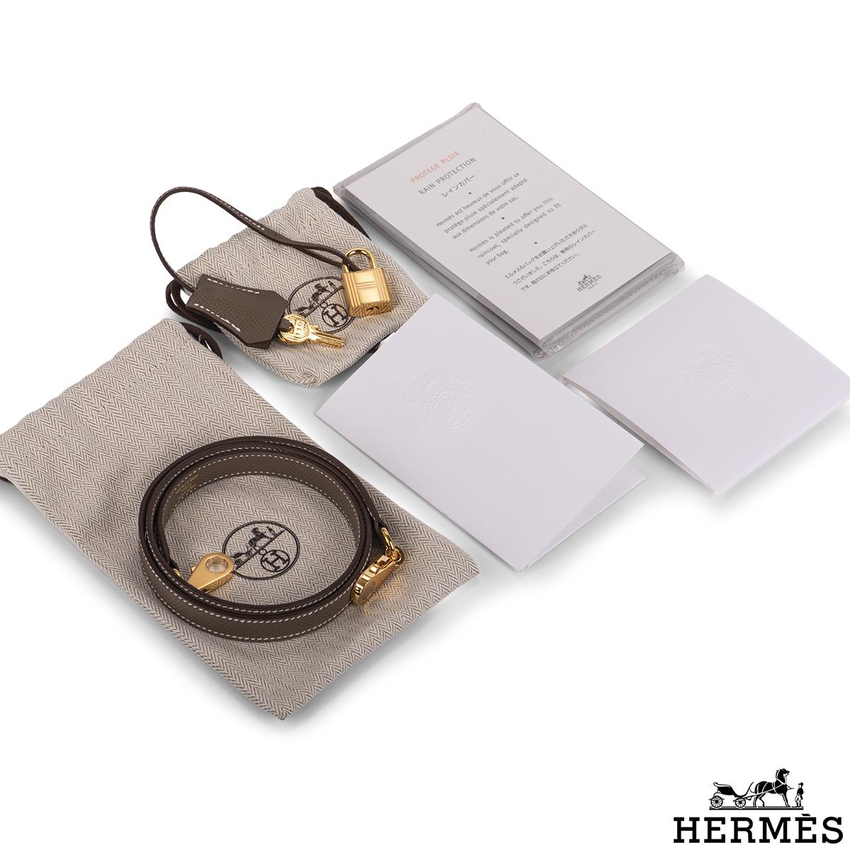 Hermès  Kelly II Sellier 32cm Epsom Etoupe GHW 4